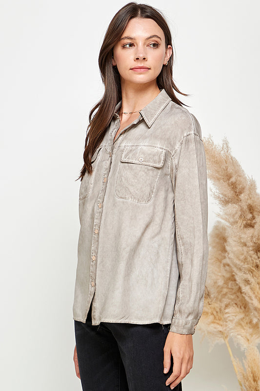 Rayon Shirt - Mocha