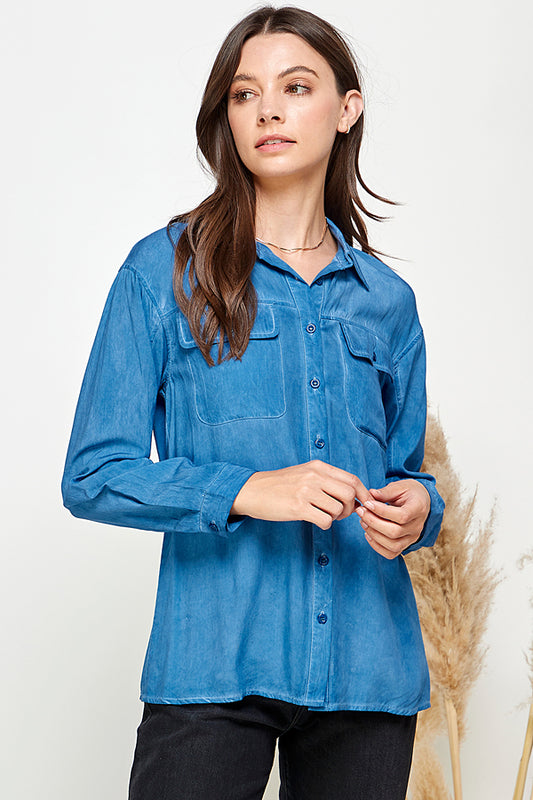 Rayon Shirt - Blue